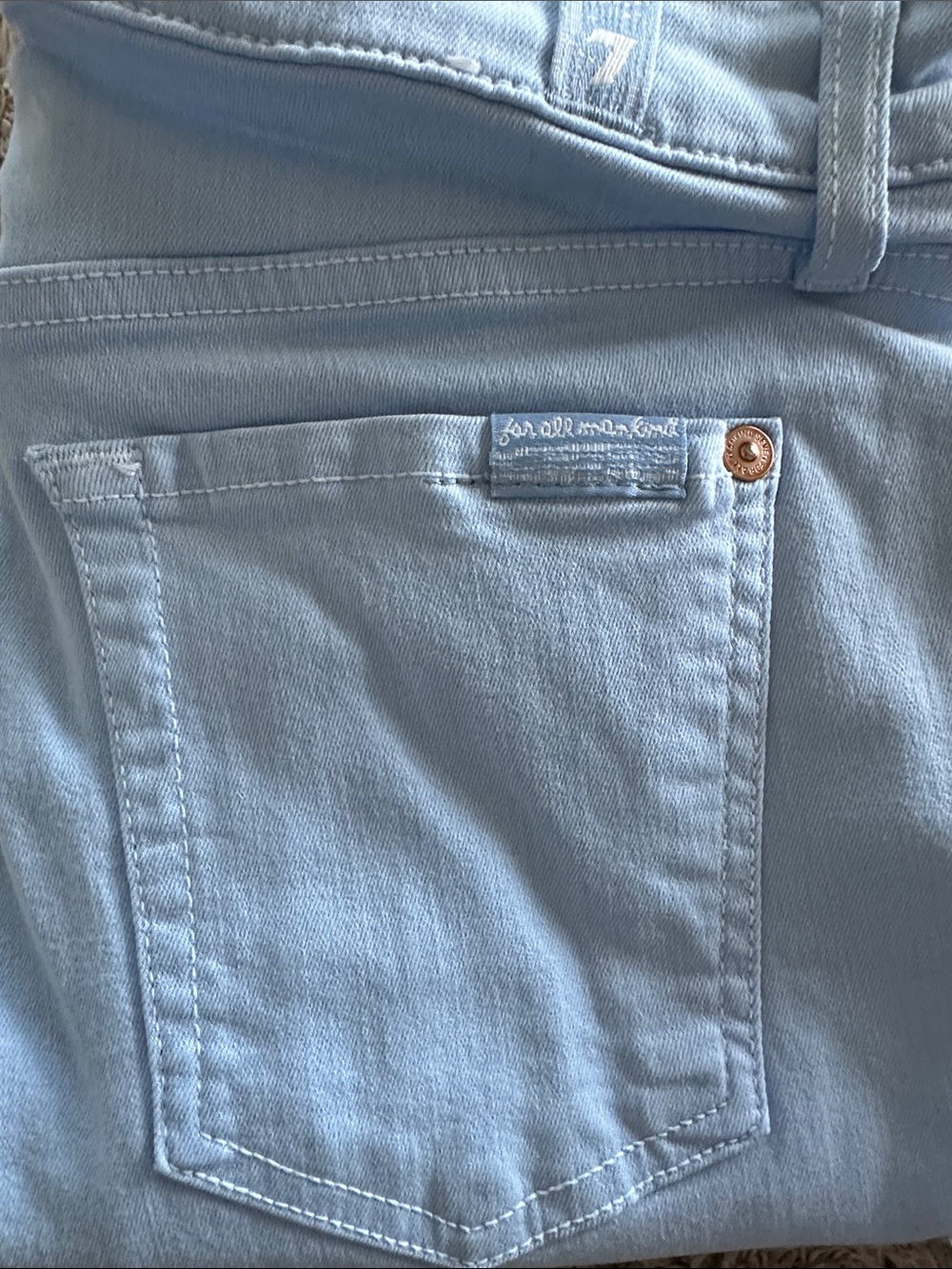 7 for all mankind size 27 light blue
